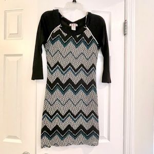 Herringbone Pattern Dress